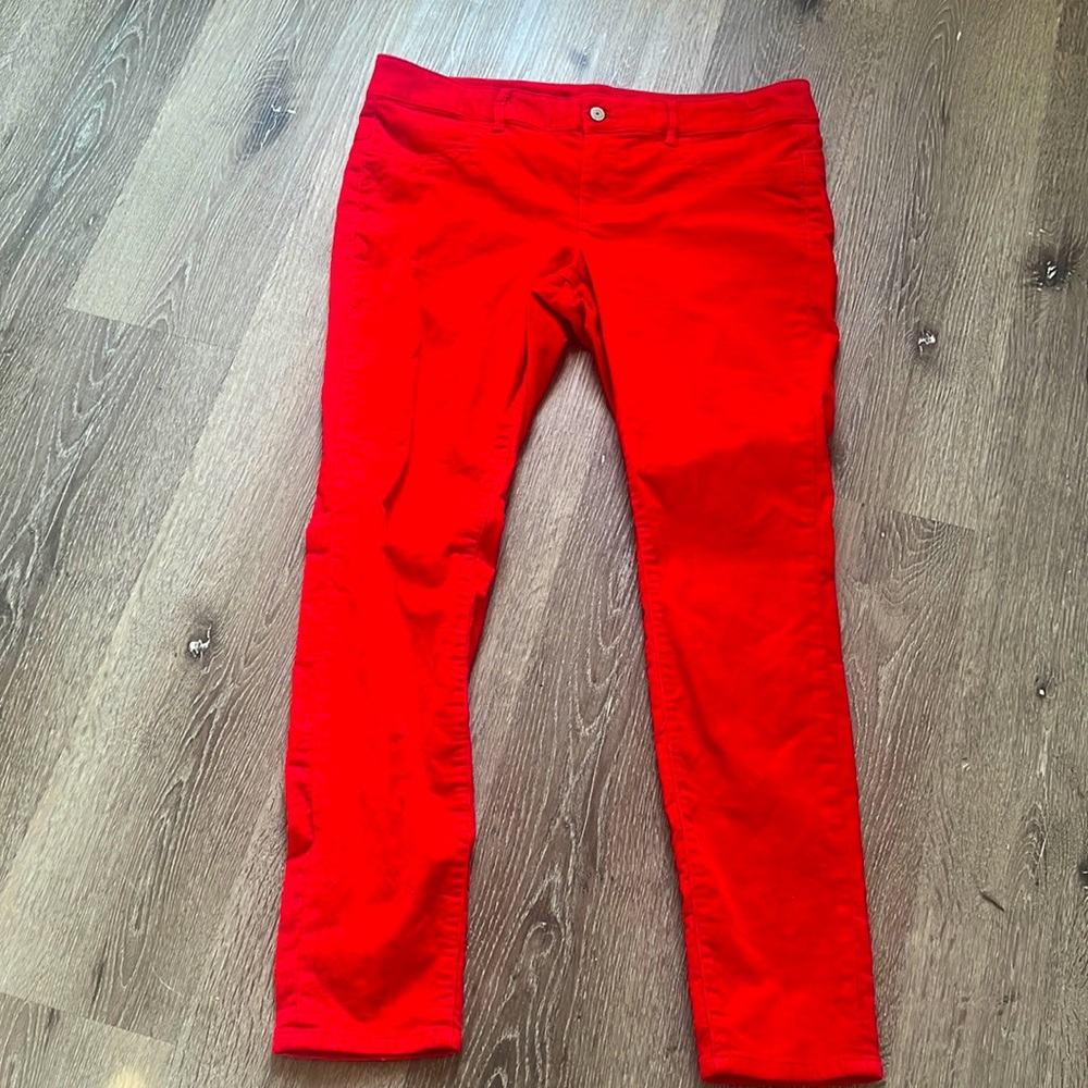 Bright red Corduroy pants size 14